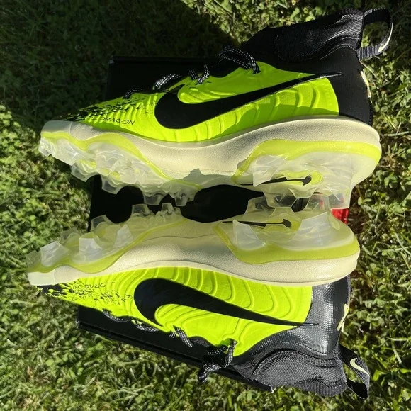 Nike Alpha Huarache NXT MCS All Star Black/Lime/Volt Baseball‎ Cleats Size 10.5